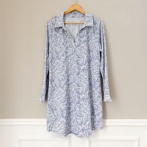 D&Co beach dress coral print size large